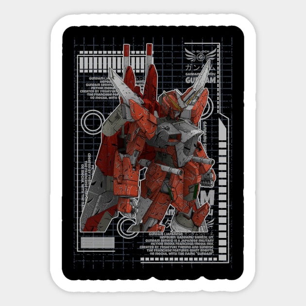 ZGMF-X09A Justice Gundam Sticker by gblackid